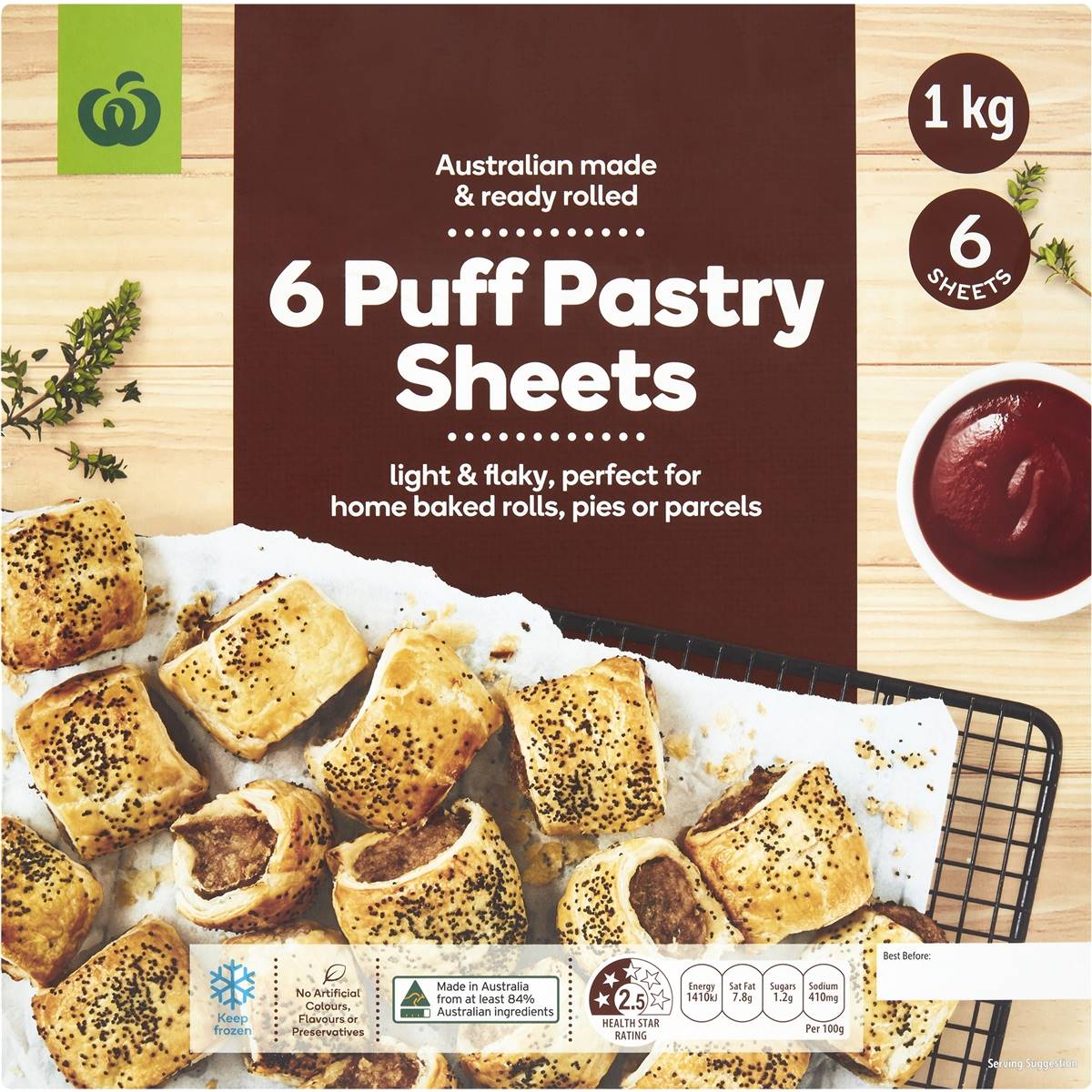 Coles Puff Pastry Nutrition