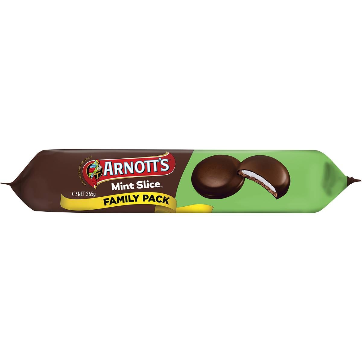 Arnott's Mint Slice Chocolate Biscuits Family Pack 365g Woolworths