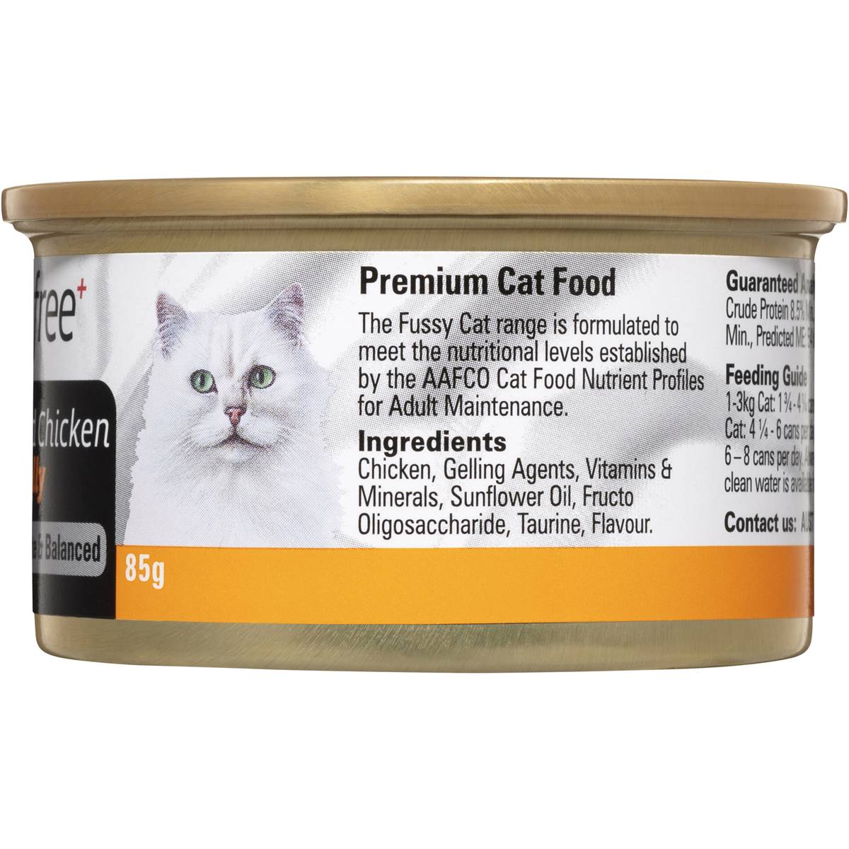 Fussy Cat Grain Free Shredded Chicken In Soft Jelly Wet Cat Food 85g Woolworths