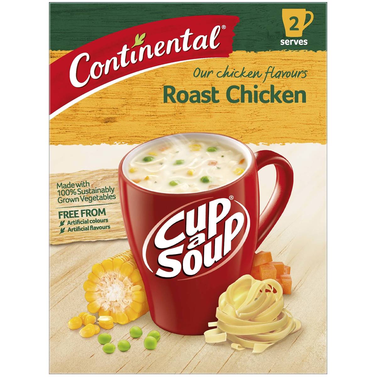 Continental Cup A Soup Hearty Roast Chicken 2pk 75g Woolworths