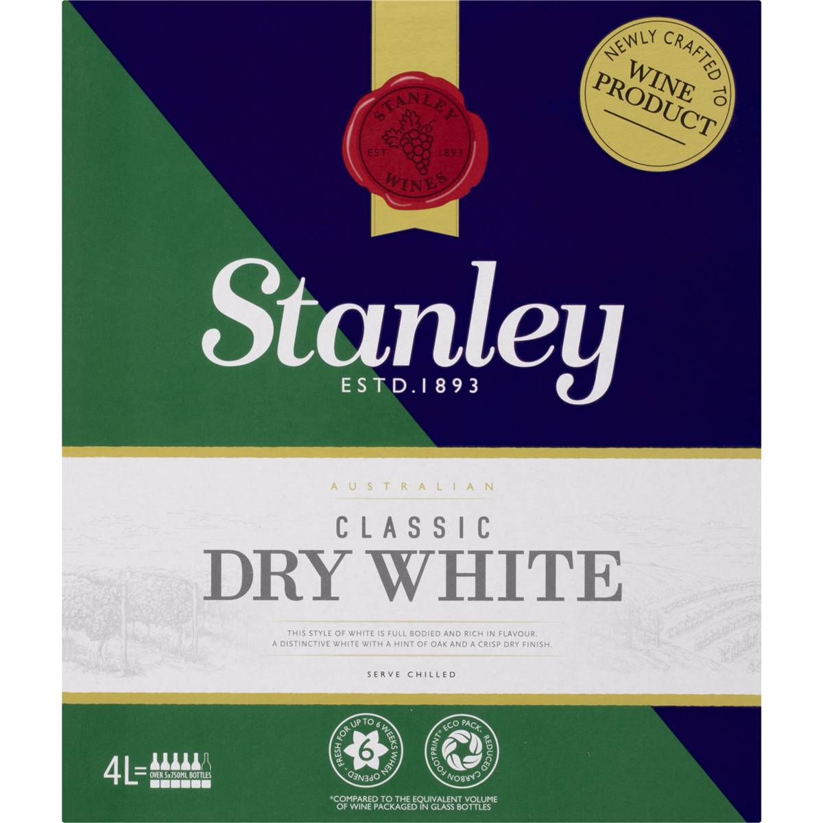 Stanley Cask Wine Classic Dry White 4l | Woolworths