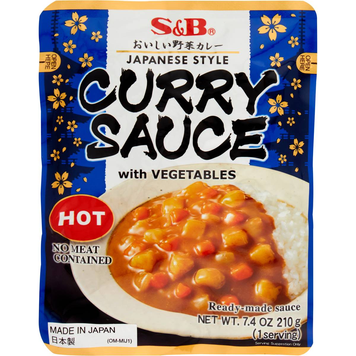 S&b Japanese Hot Curry Sauce With Vegetables 210g | Woolworths