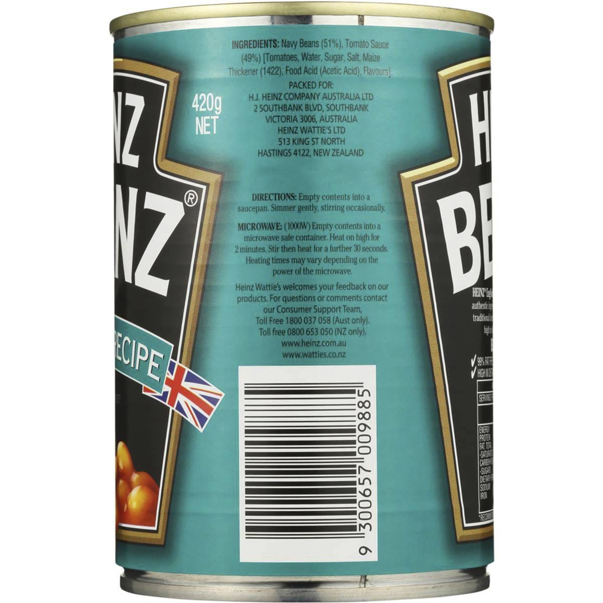 Heinz Baked Beans English Recipe 420g Woolworths