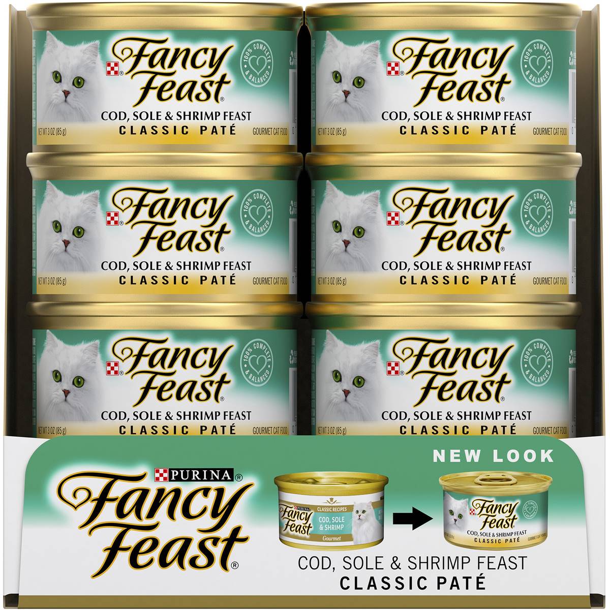 Fancy Feast Adult Cat Food Gourmet Cod Sole & Shrimp 85g | Woolworths