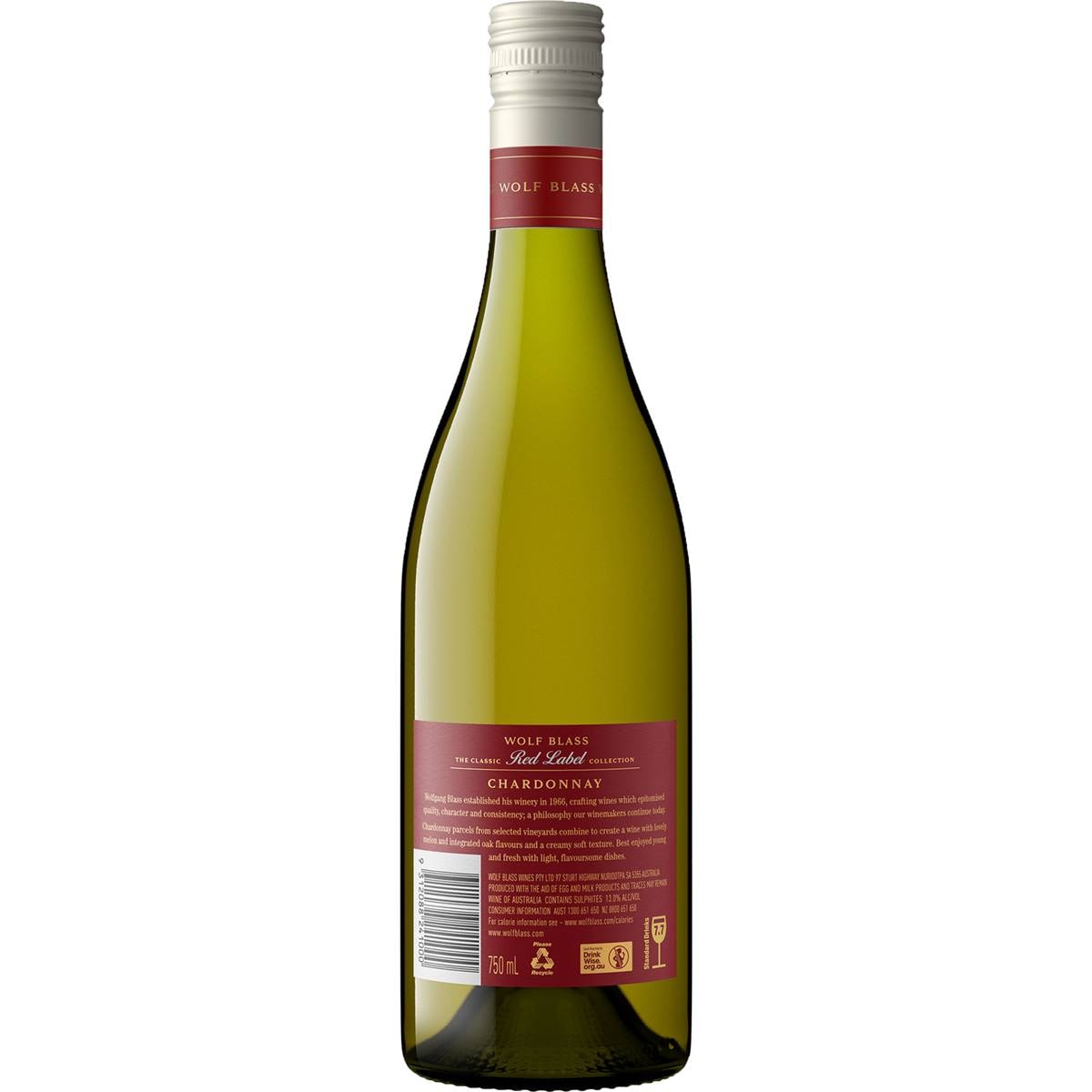 Wolf Blass Red Label Chardonnay 750ml | Woolworths