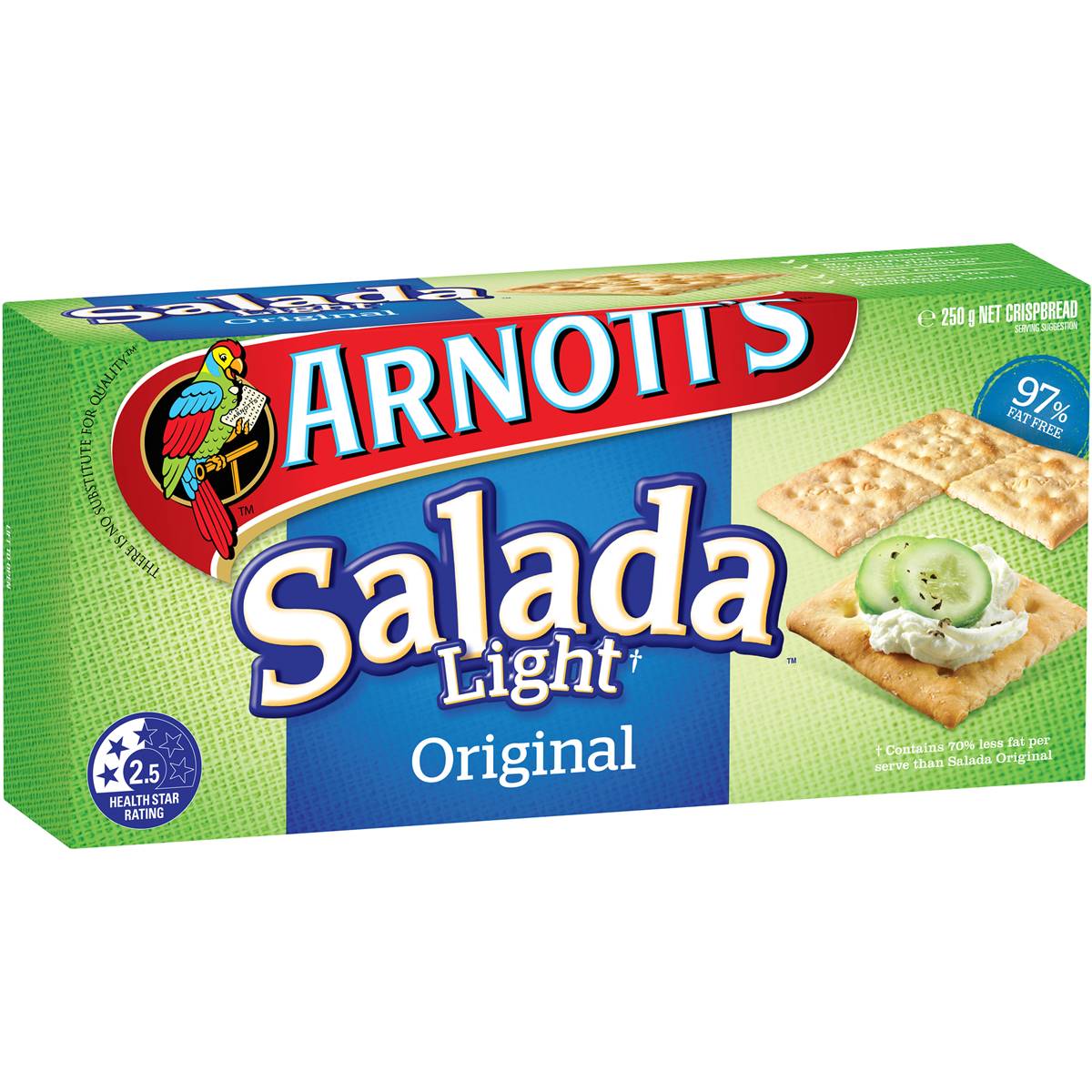 Arnott's Salada Crackers Light Original 250g Woolworths