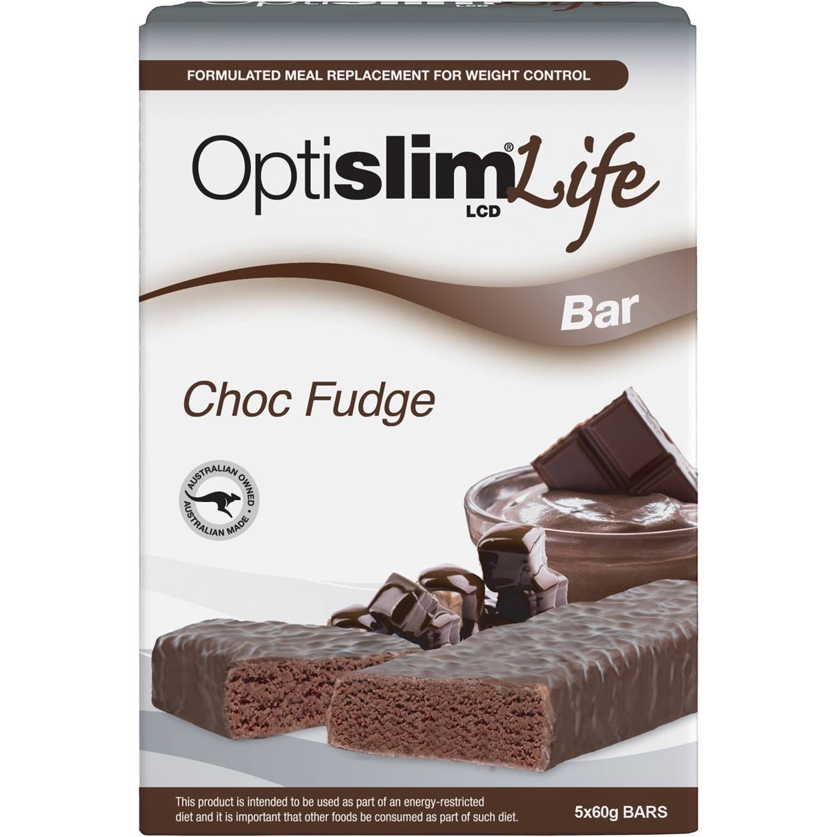 Optislim Life Bar Chocolate Fudge 5 Pack Woolworths