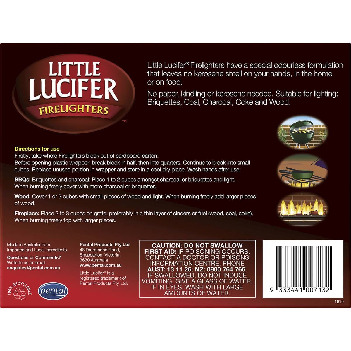 Little Lucifer Bbq Accessory Fire Starters 24 Pack Woolworths