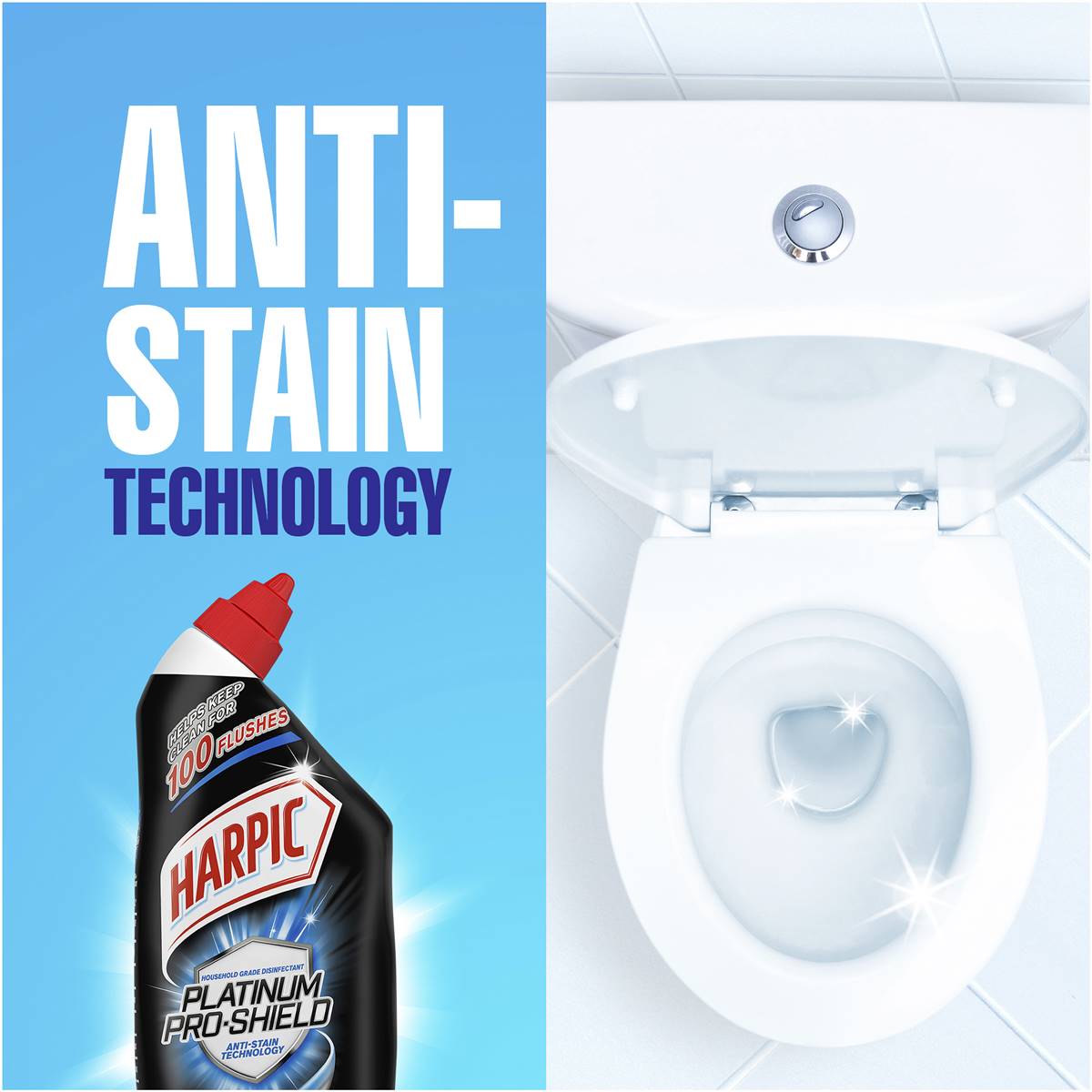 Harpic Platinum Proshield Toilet Cleaner Marine Explosion 500ml