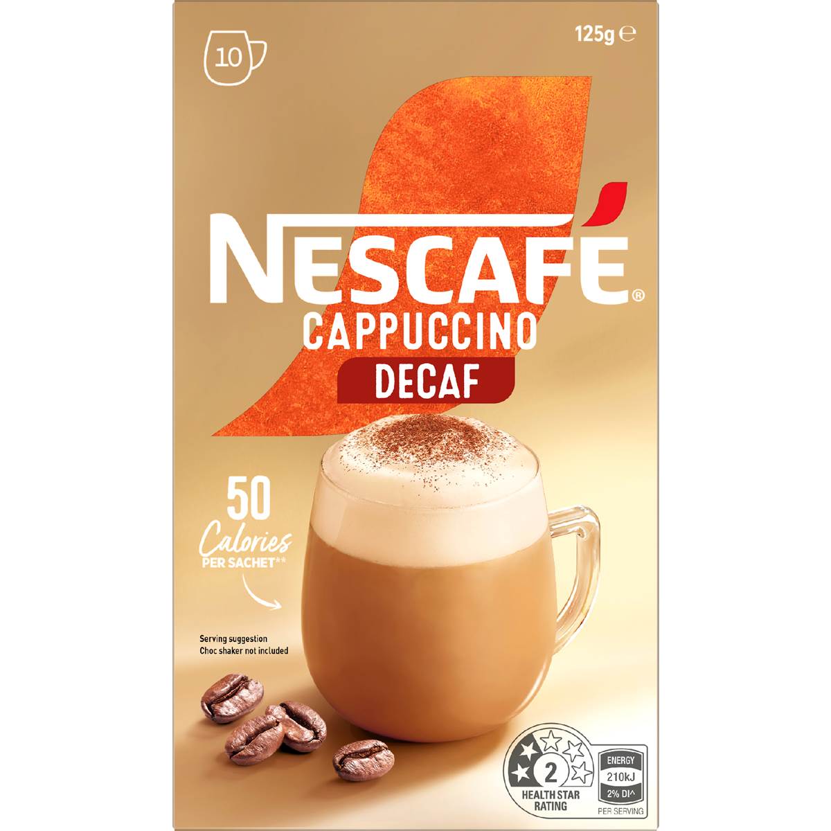 Nescafe Coffee Sachets Decaf Cappuccino 10 Pack Woolworths