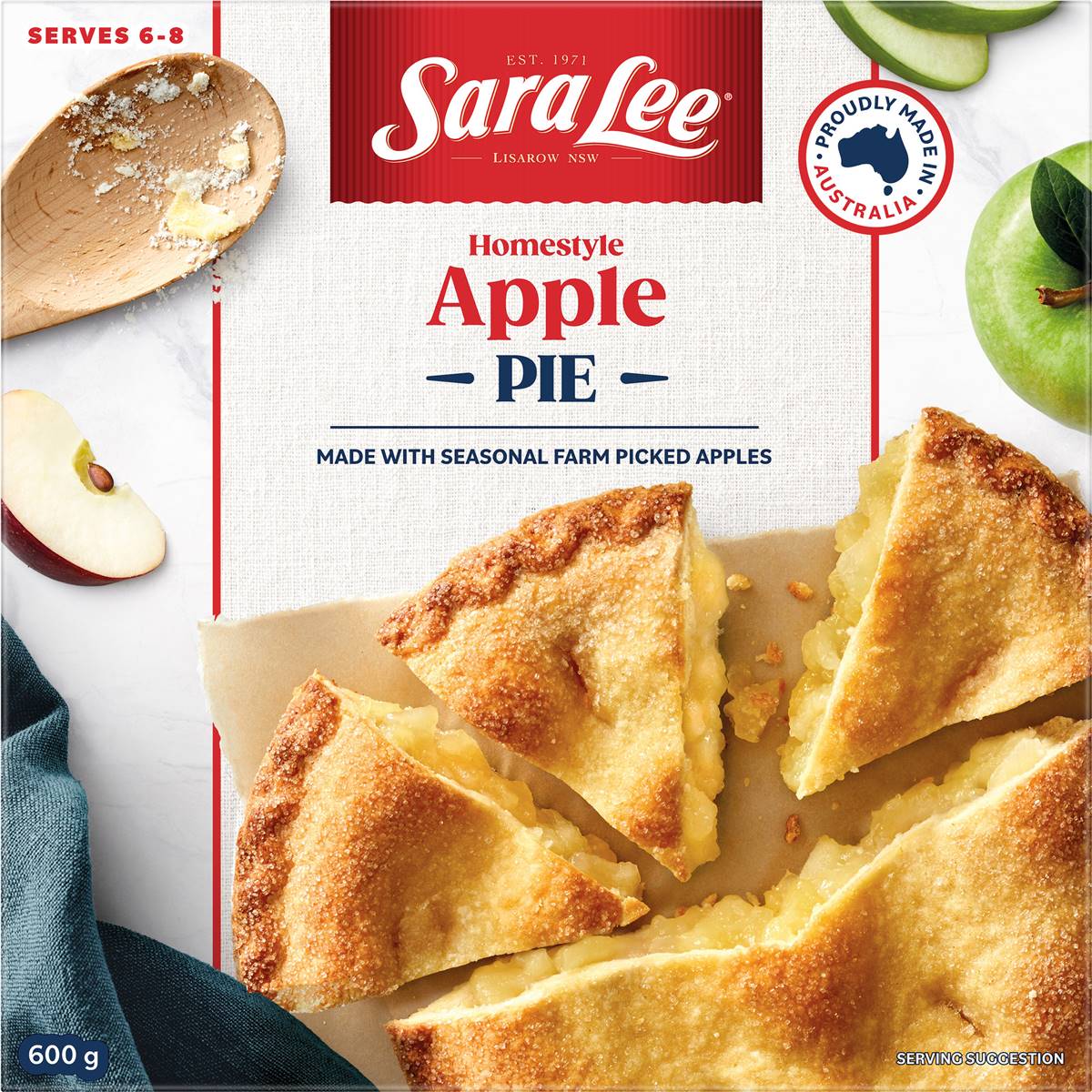 Sara Lee Family Pies &amp; Desserts Apple Pie 600g | Woolworths
