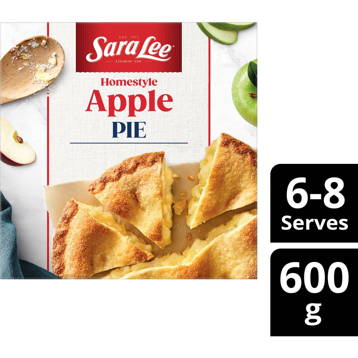 Sara Lee Family Pies &amp; Desserts Apple Pie 600g | Woolworths