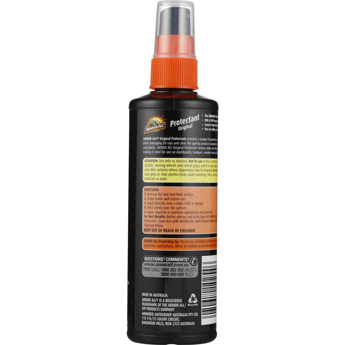 Armor All Car Care Protectant Original 250ml Woolworths