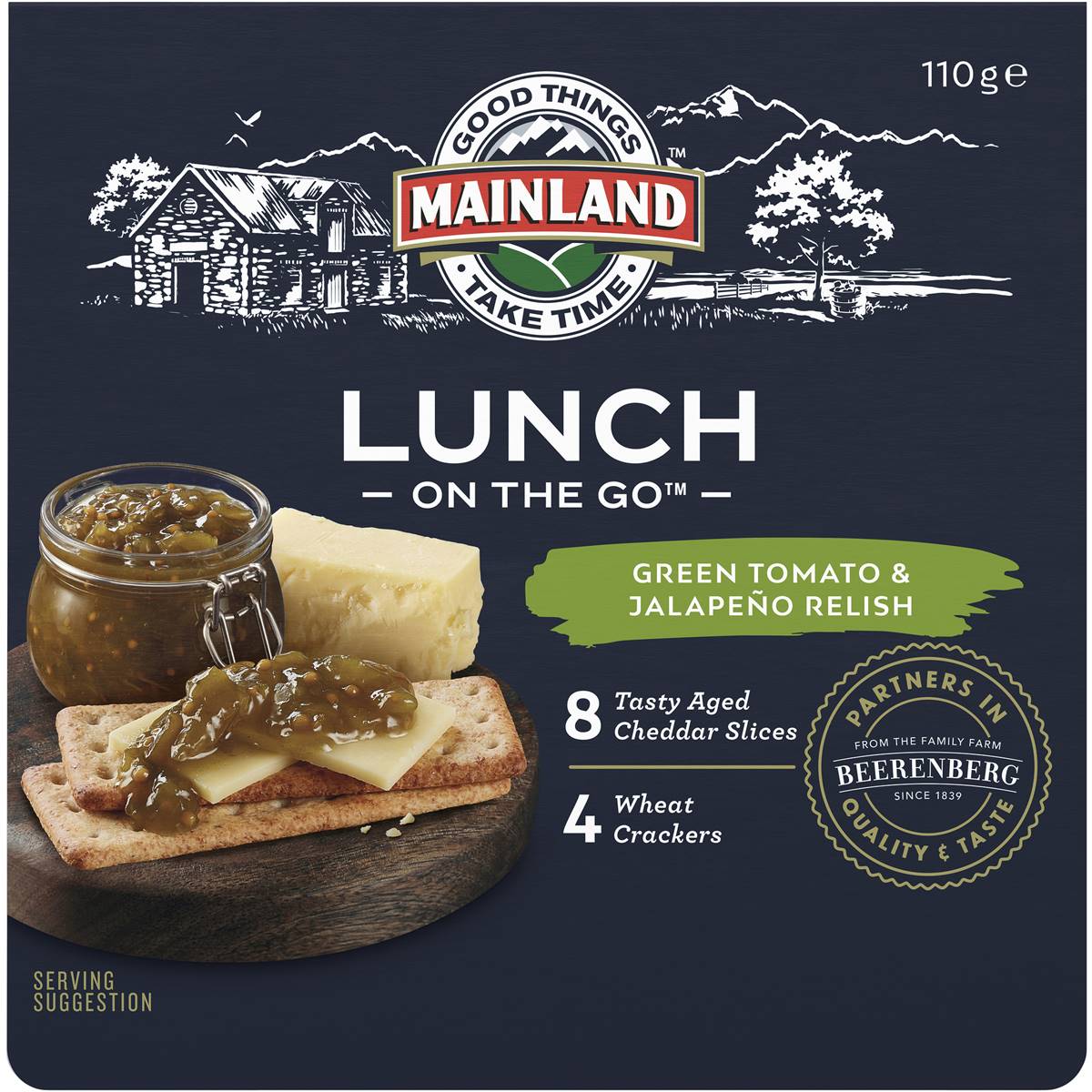 Mainland On The Go Cheese Crackers Tomato & Jalapeno Relish 110g Woolworths