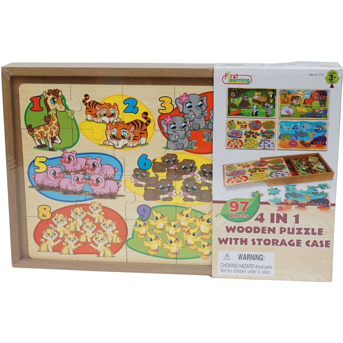 First Learning 4 In 1 Wooden Puzzles