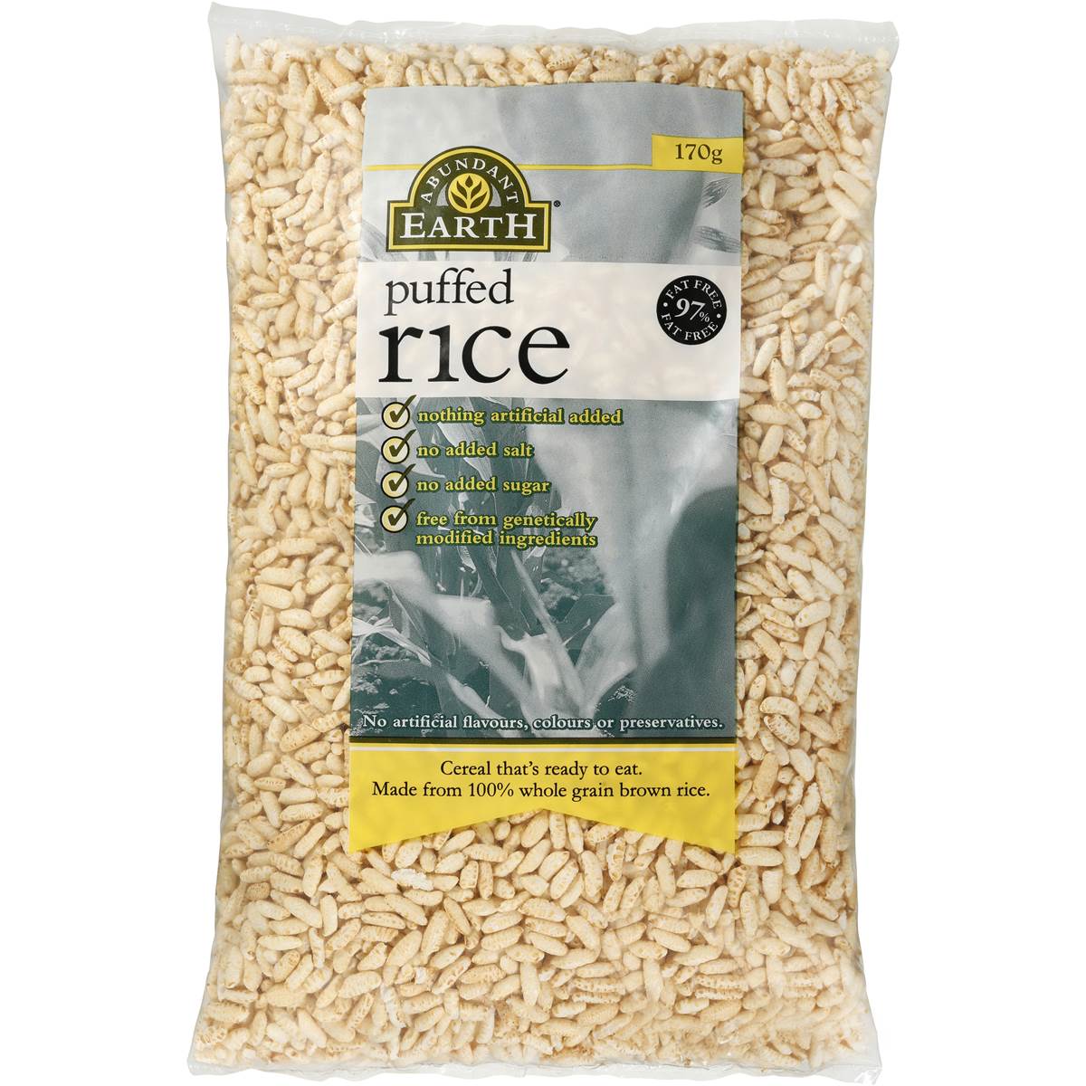 Abundant Earth Cereal Puffed Rice 170g Woolworths
