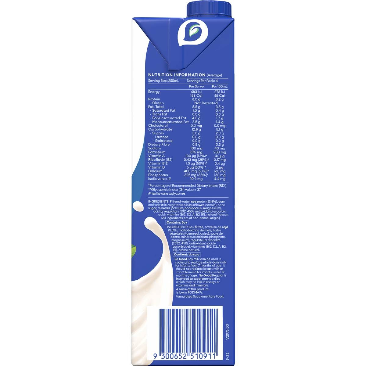 Sanitarium So Good Long Life Regular Soy Milk 1l Woolworths