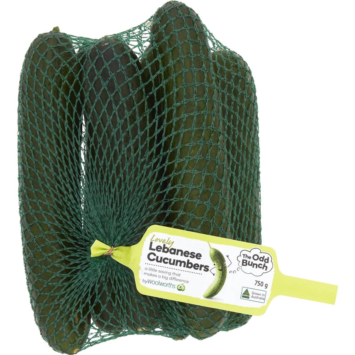 The Odd Bunch Lebanese Cucumber 750g Woolworths