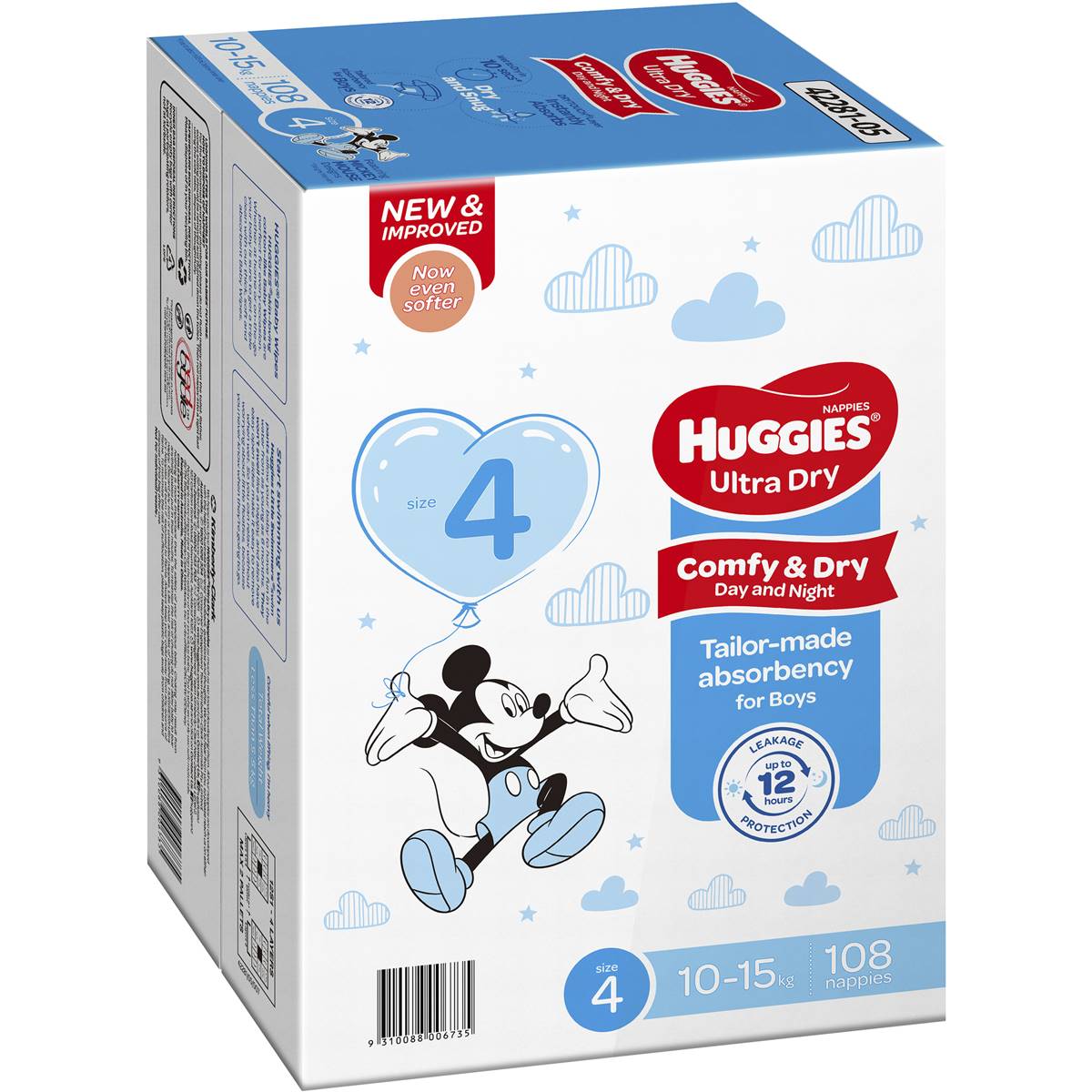 Huggies Ultra Dry Nappies Boys Size 4 (1015kg) 108 Pack Woolworths