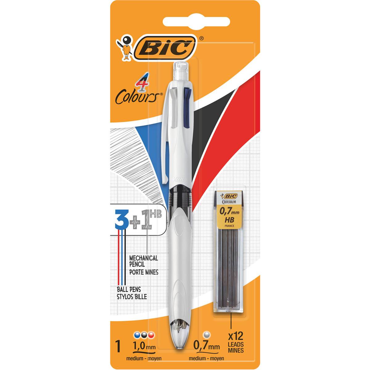 Bic 4 Colour Multifunction Pen 1 Pack Woolworths   024797 