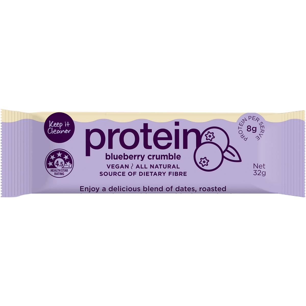Keep It Cleaner Protein Bar Blueberry Crumble
