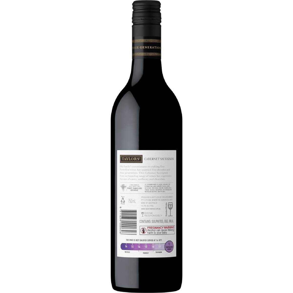 ワイン TAYLORS Cabernet Sauvignon 750ml Taylors Cabernet Sauvignon 750ml | Woolworths