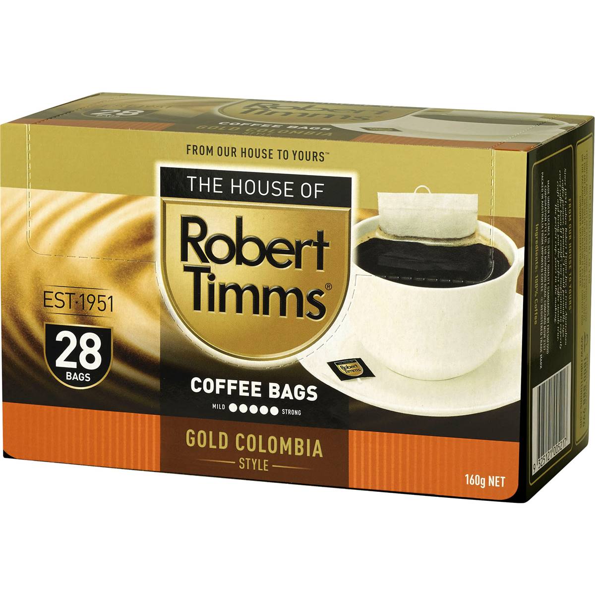 Robert Timms Gold Colombia Coffee Bags 28 Pack Woolworths