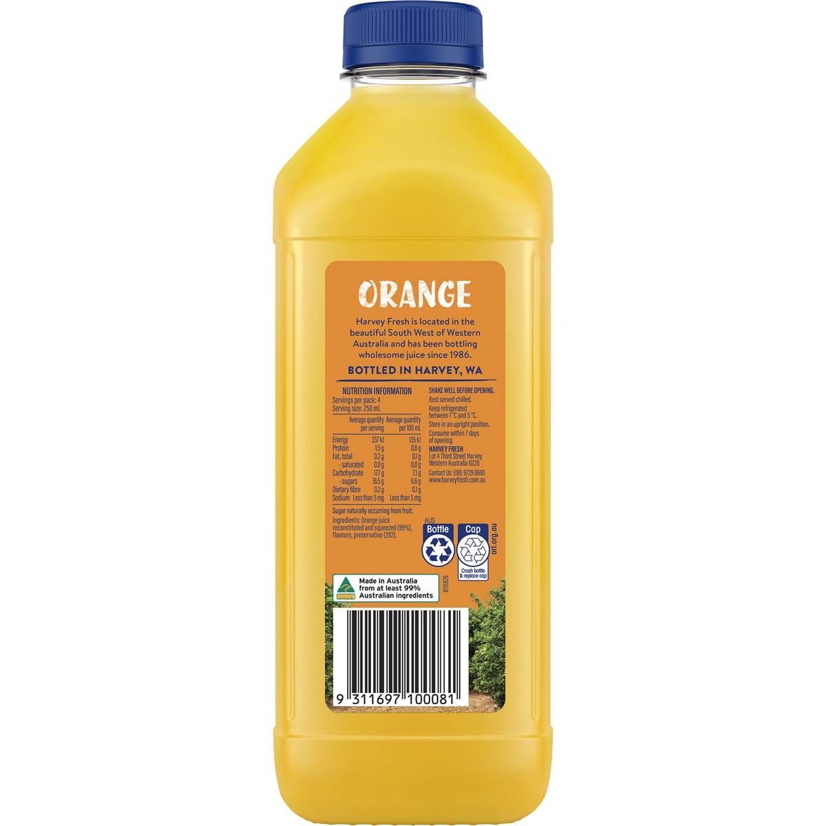 Harvey Fresh Orange Juice Drink Juice 1l Woolworths