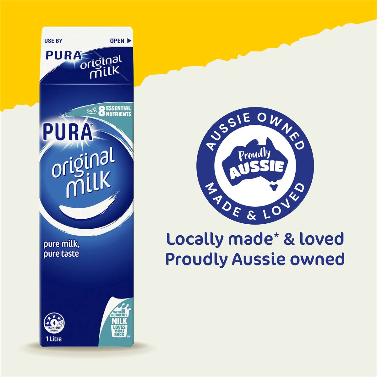 Pura Full Cream Milk 1l | Woolworths