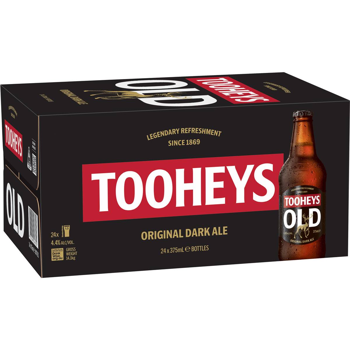 Tooheys Old Dark Ale Bottles 375ml X 24 Case Woolworths
