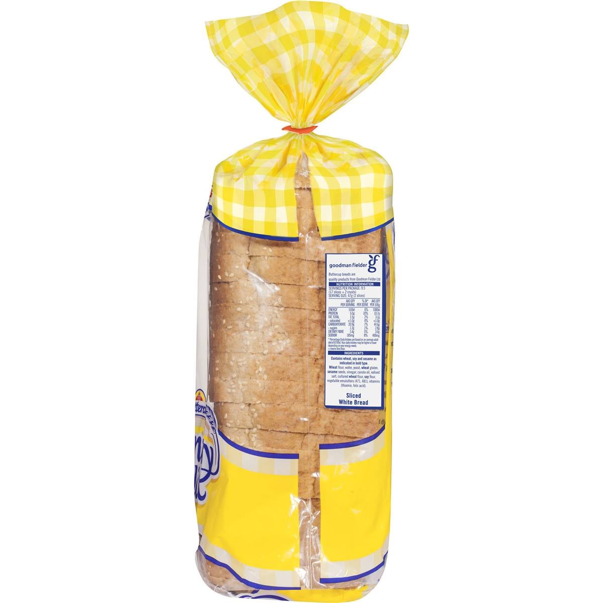 Buttercup Country Split White Bread 450g Woolworths