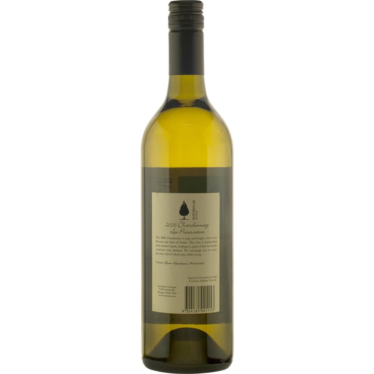 Botobolar Low Preservative Chardonnay 750ml | Woolworths