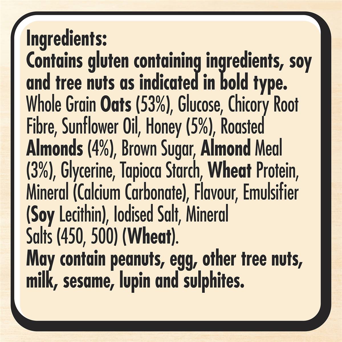 Uncle Tobys Oats Breakfast Bakes Cereal Bar Honey & Roasted Almond 260g Woolworths