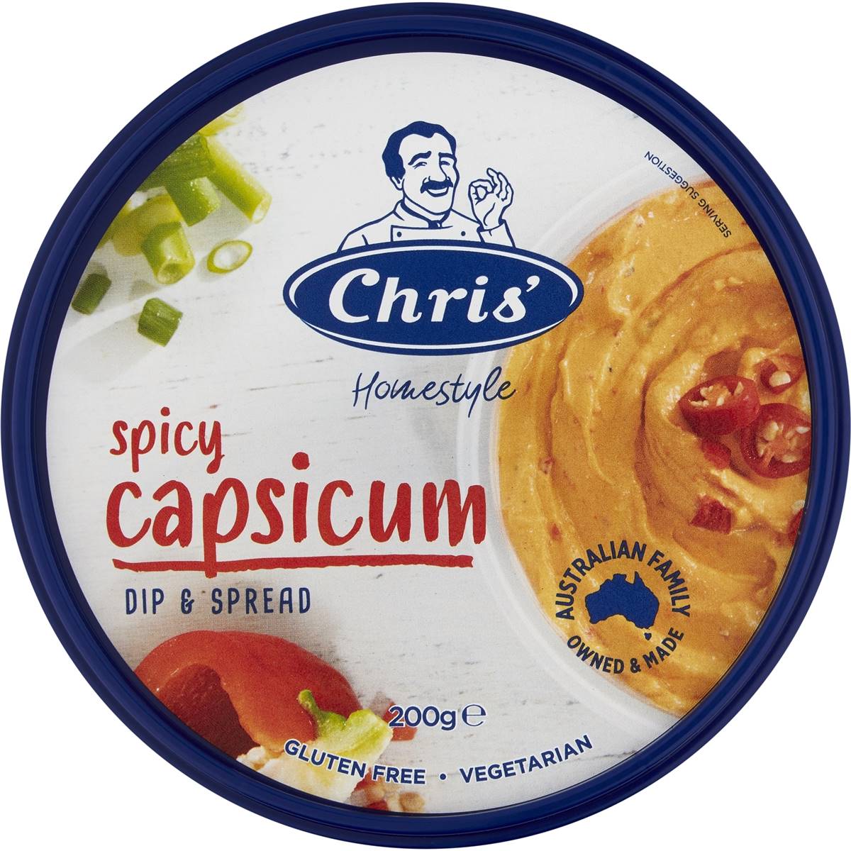 Chris' Dips Spicy Capsicum 200g Woolworths
