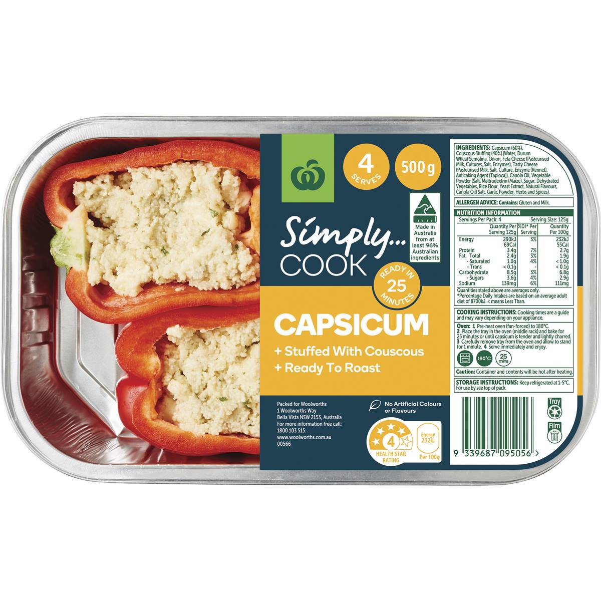 Woolworths Capsicum Stuffed With Couscous 500g Woolworths
