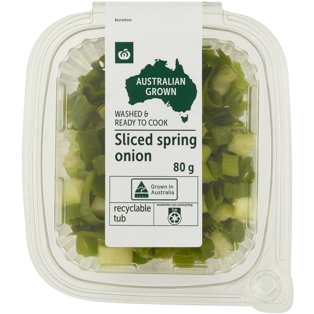 Woolworths Sliced Spring Onion 80g Woolworths