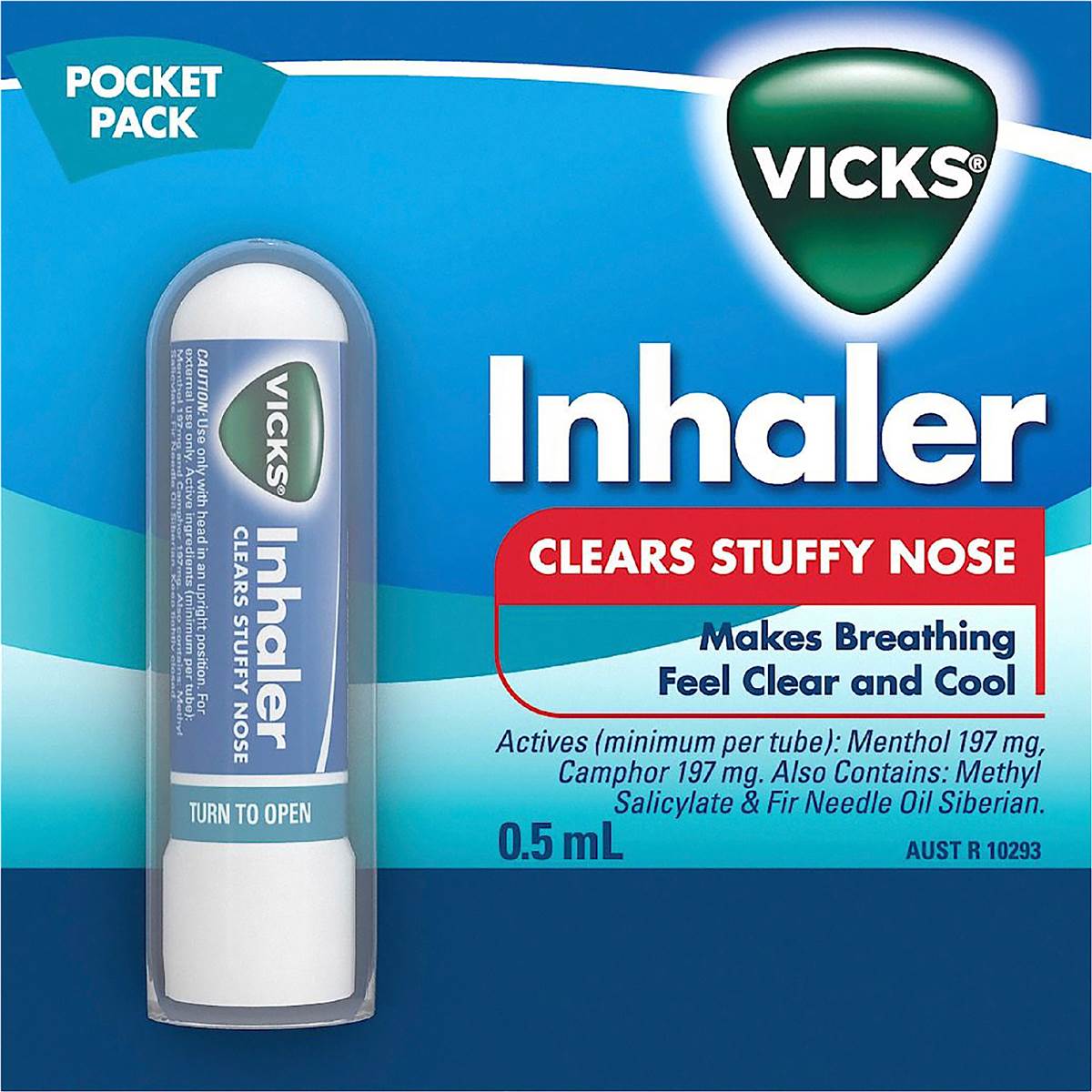 thumbnail image 2 of CVS Health Nasal Decongestant Vapor Inhaler (5 Pack) - Levmetamfetamine 50mg, Allergy Relief, Made In USA 2 of 5