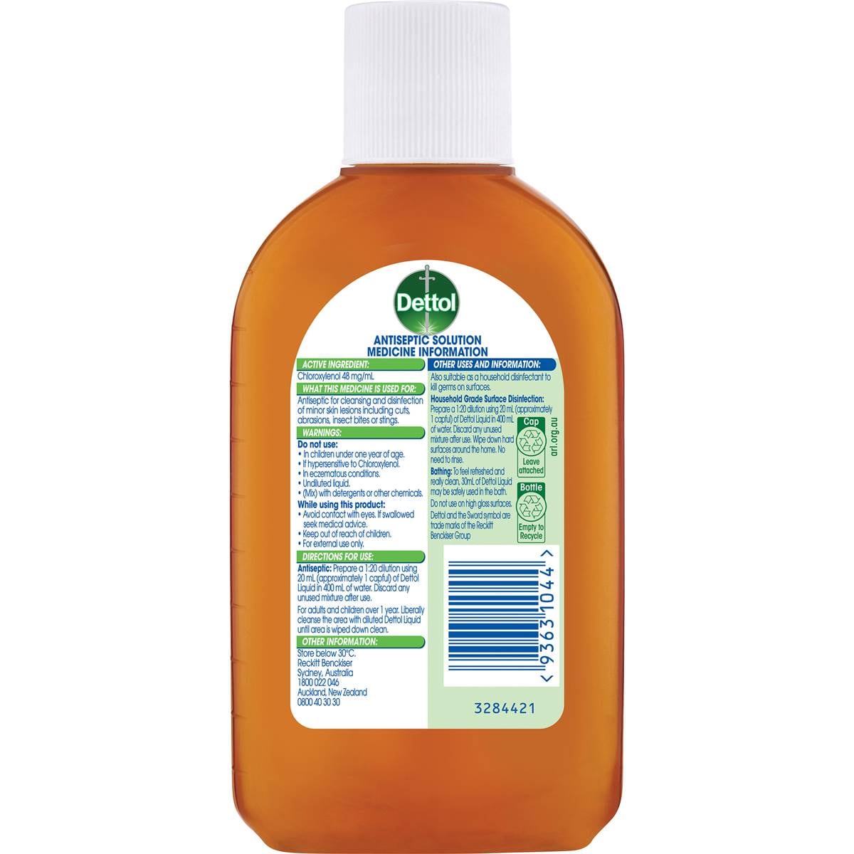 Dettol Antiseptic Antibacterial Disinfectant Liquid 250ml Woolworths