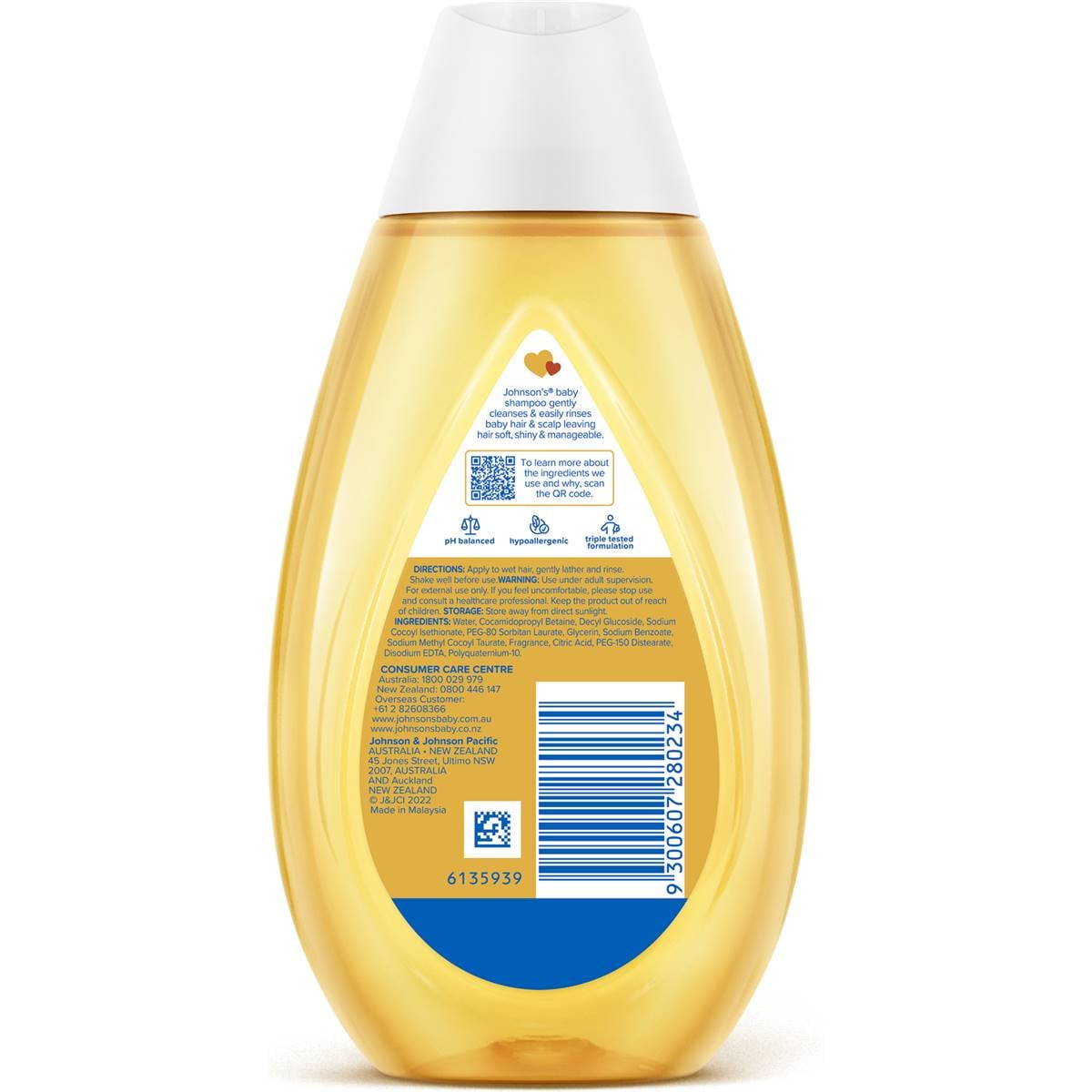 Johnson's Baby Shampoo Original 200ml Woolworths