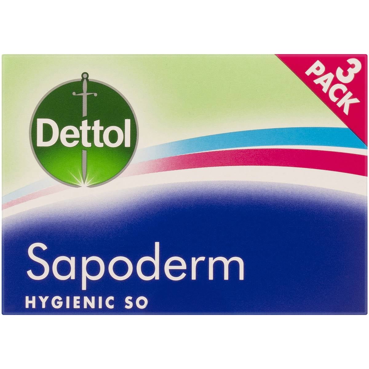 Dettol Sapoderm Hygienic Bar Soap For Acne Prone And Oily Skin 3x375g