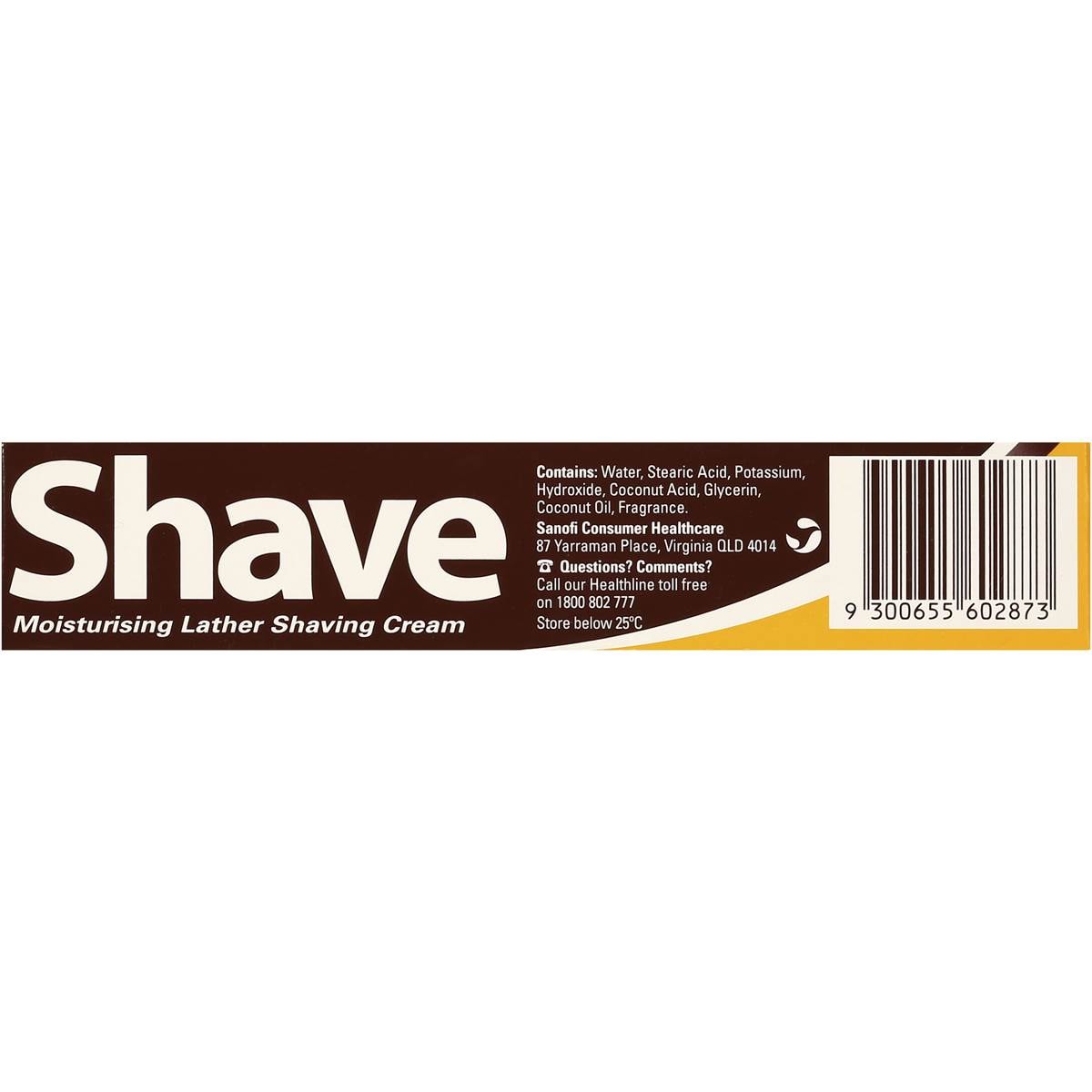 Sanofi Shave Cream Moisturising Shaving Cream 75g Woolworths