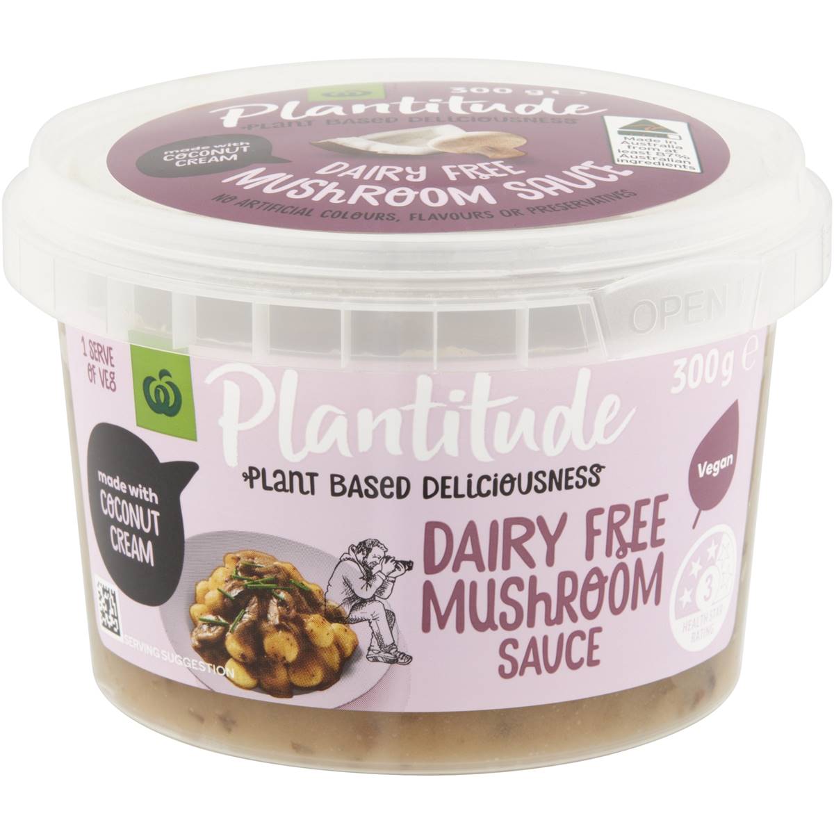 Plantitude Vegan Creamy Mushroom Sauce 300g | Woolworths