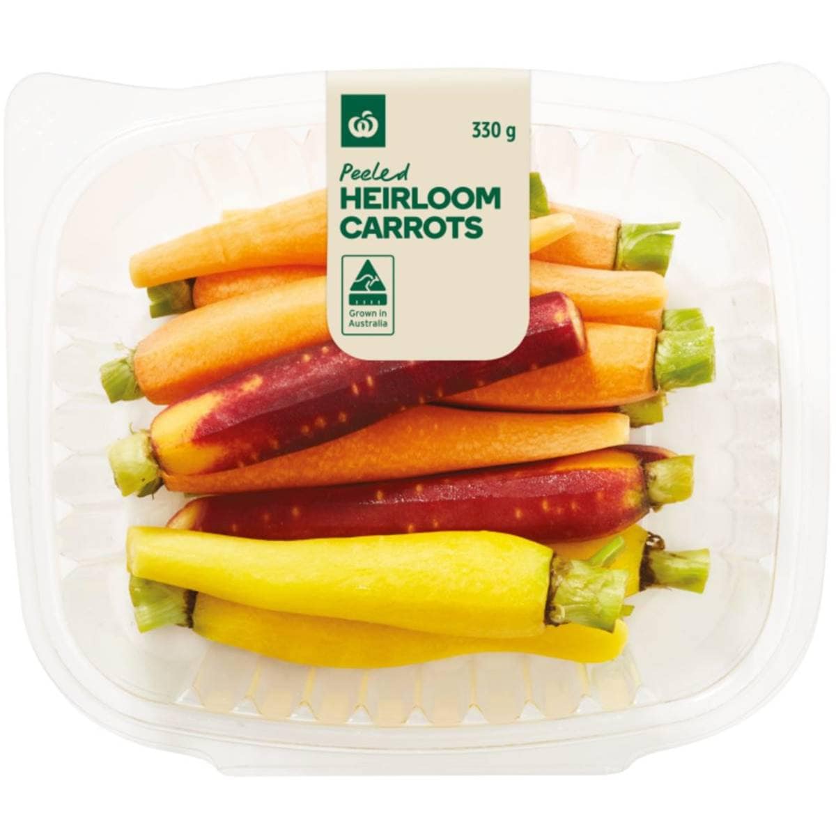 Woolworths Peeled Heirloom Carrots 330g Woolworths