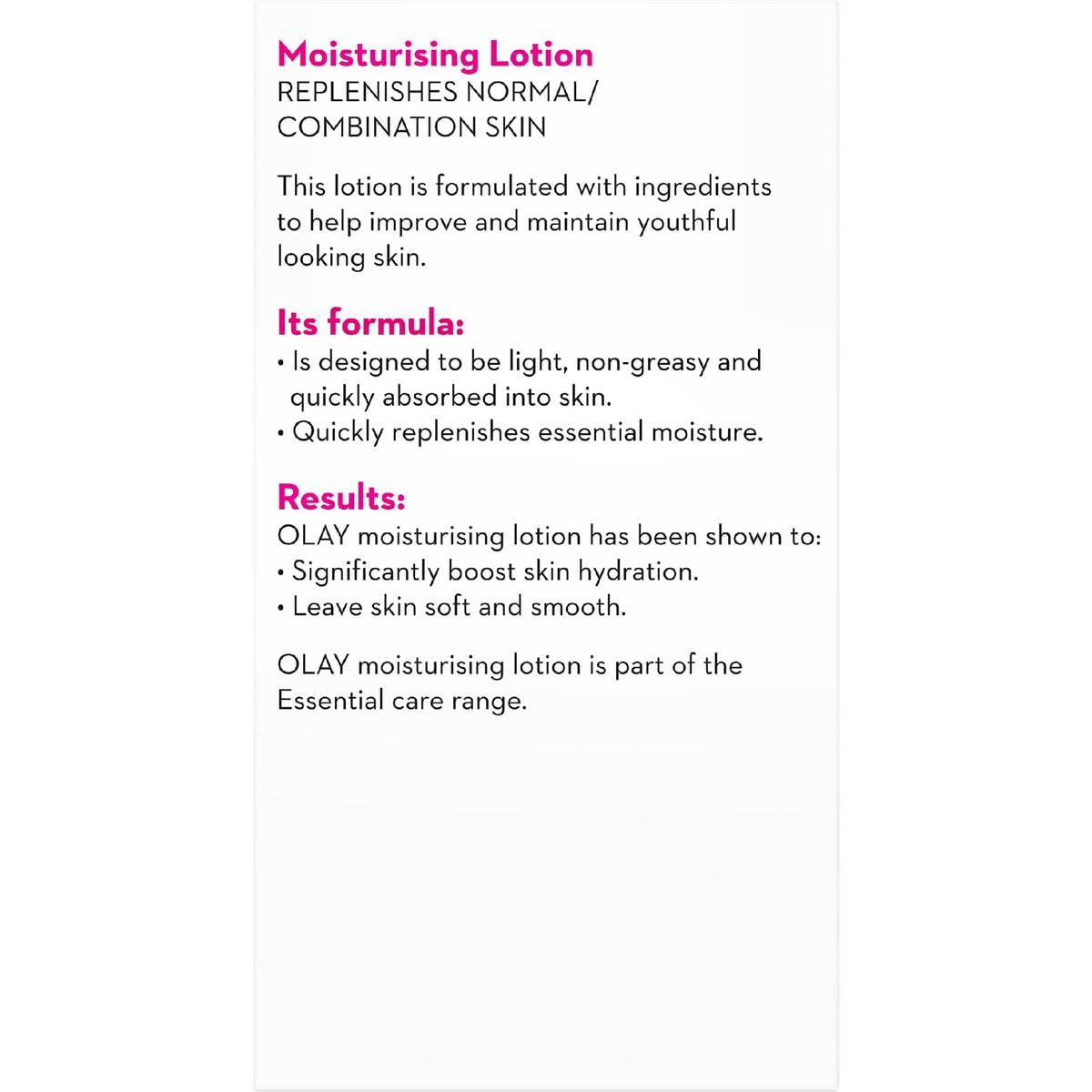 Olay Moisturising Lotion 150ml Woolworths