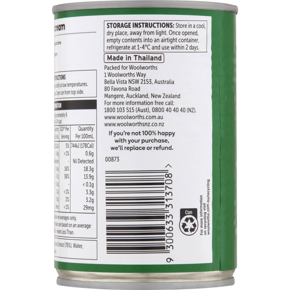 Essentials Coconut Cream 400ml Woolworths