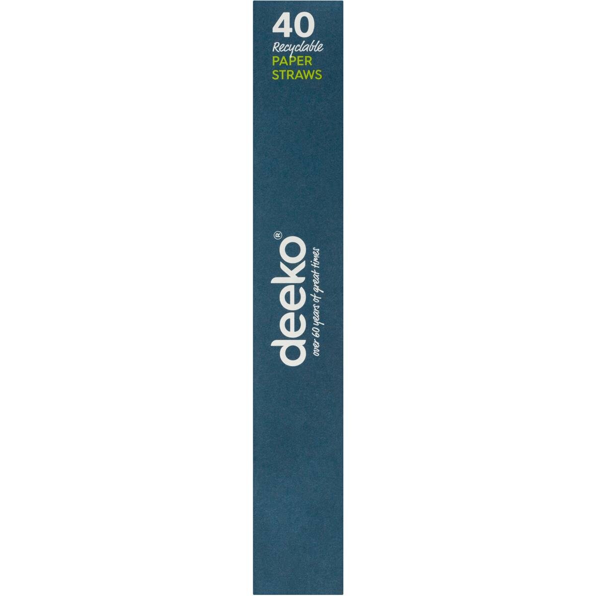 Deeko Paper Straws 40 Pack Woolworths
