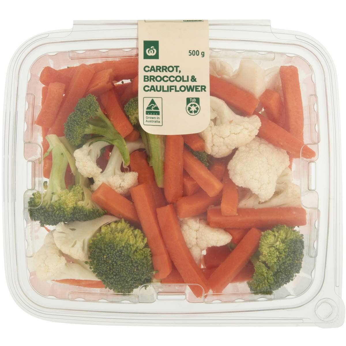 Woolworths Cauliflower Broccoli & Carrot 500g Woolworths