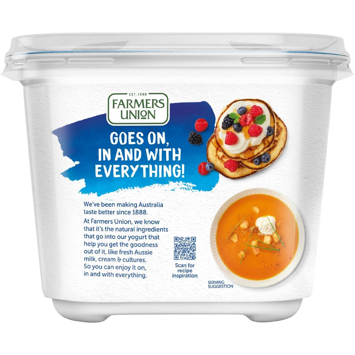 Farmers Union Greek Style Natural Yoghurt 1kg Woolworths