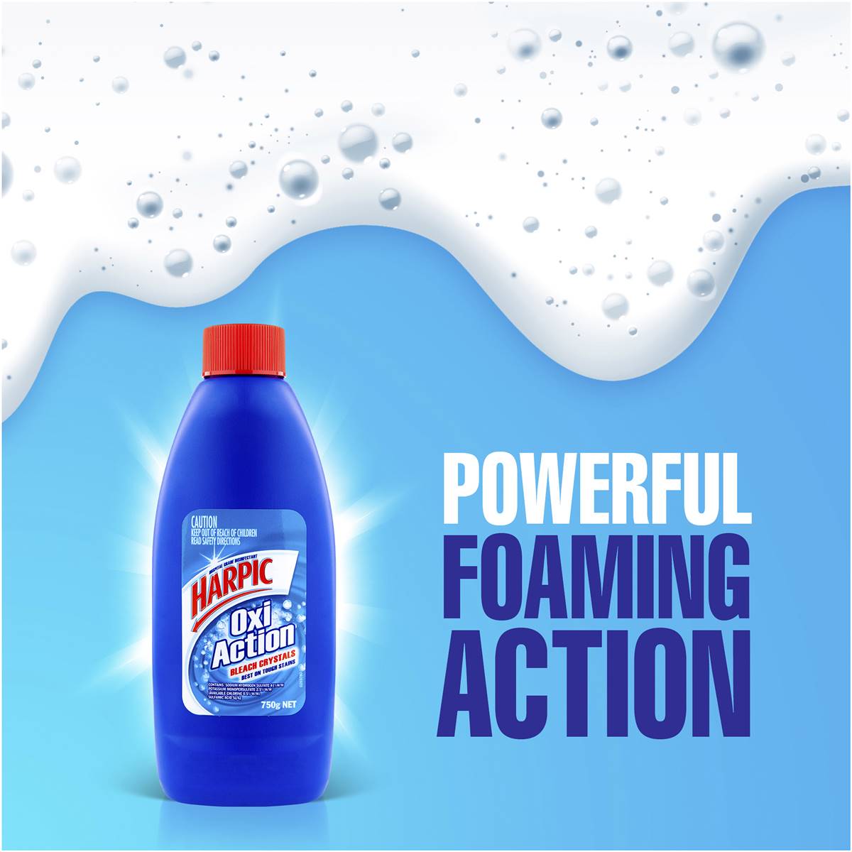 Harpic Bleach Crystals Oxy Action Cleaner Oxi Action Crystal 750g