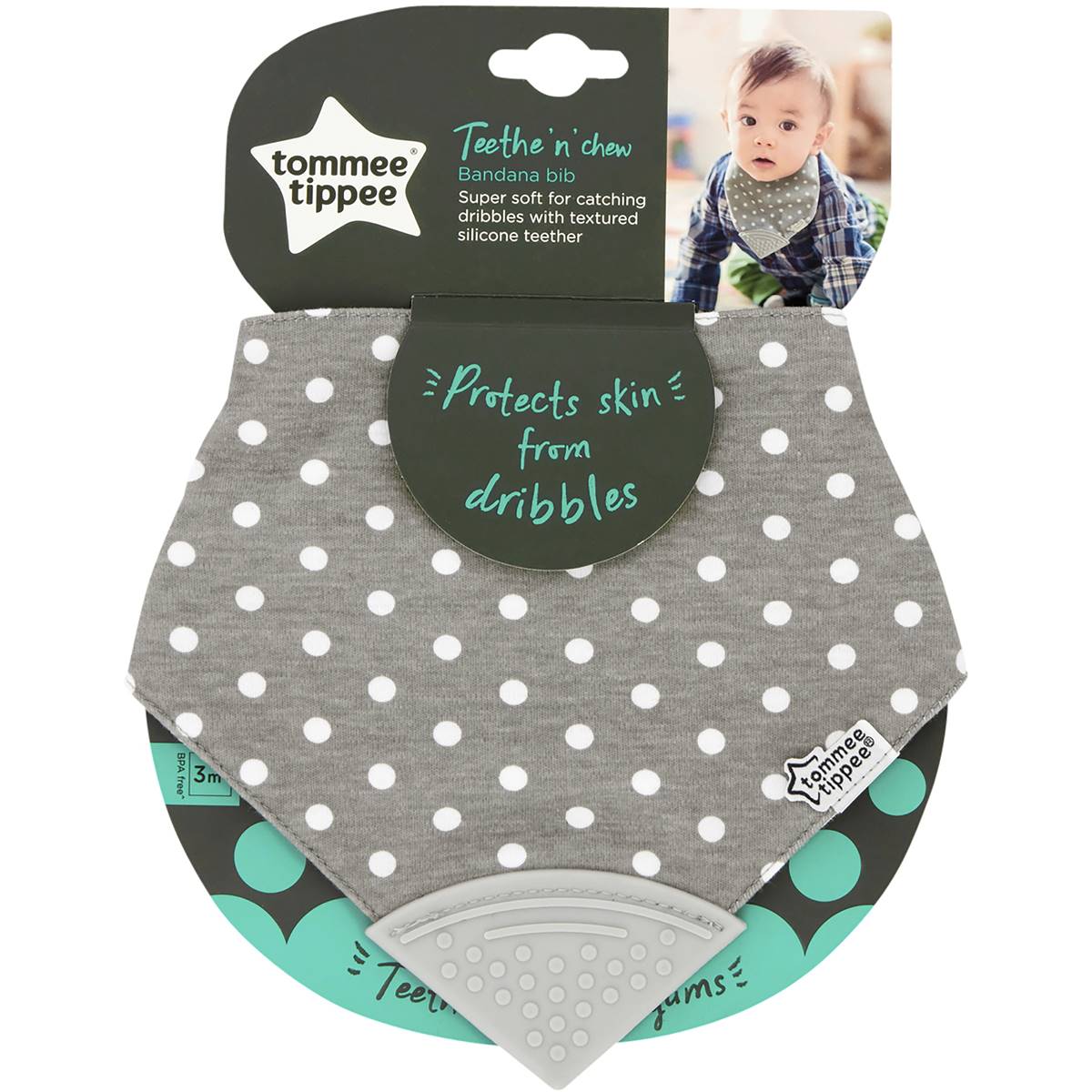 Tommee Tippee Teethe N Chew Bandana Bib